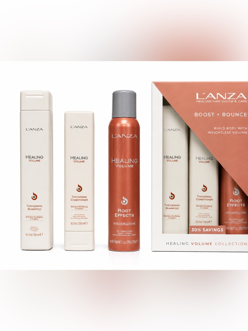 L’ANZA Healing Volume Collection Kit Shampoo Conditioner Root Effects Set